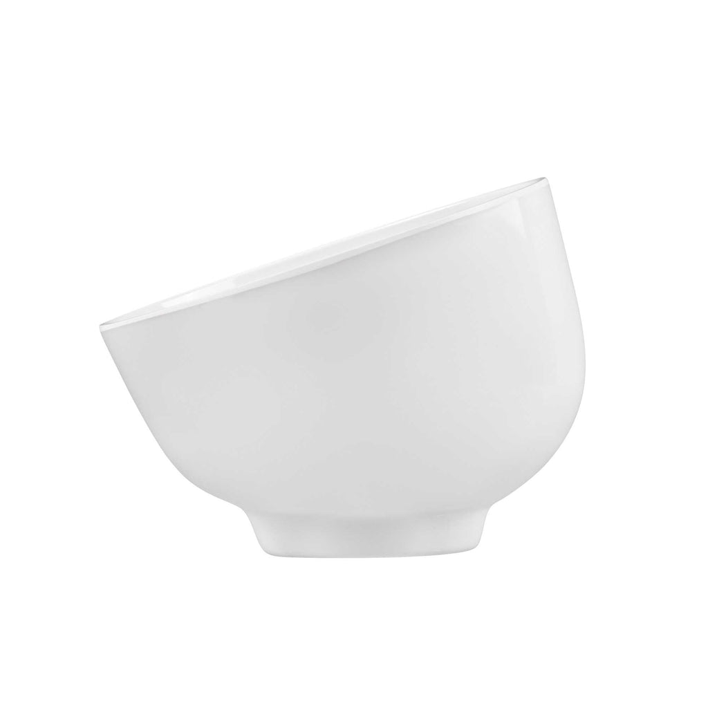 Voga 74 oz Round White Melamine Small Bowl - Slant - 8 1/2" x 8 1/4" x 6 3/4" - 2 count box
