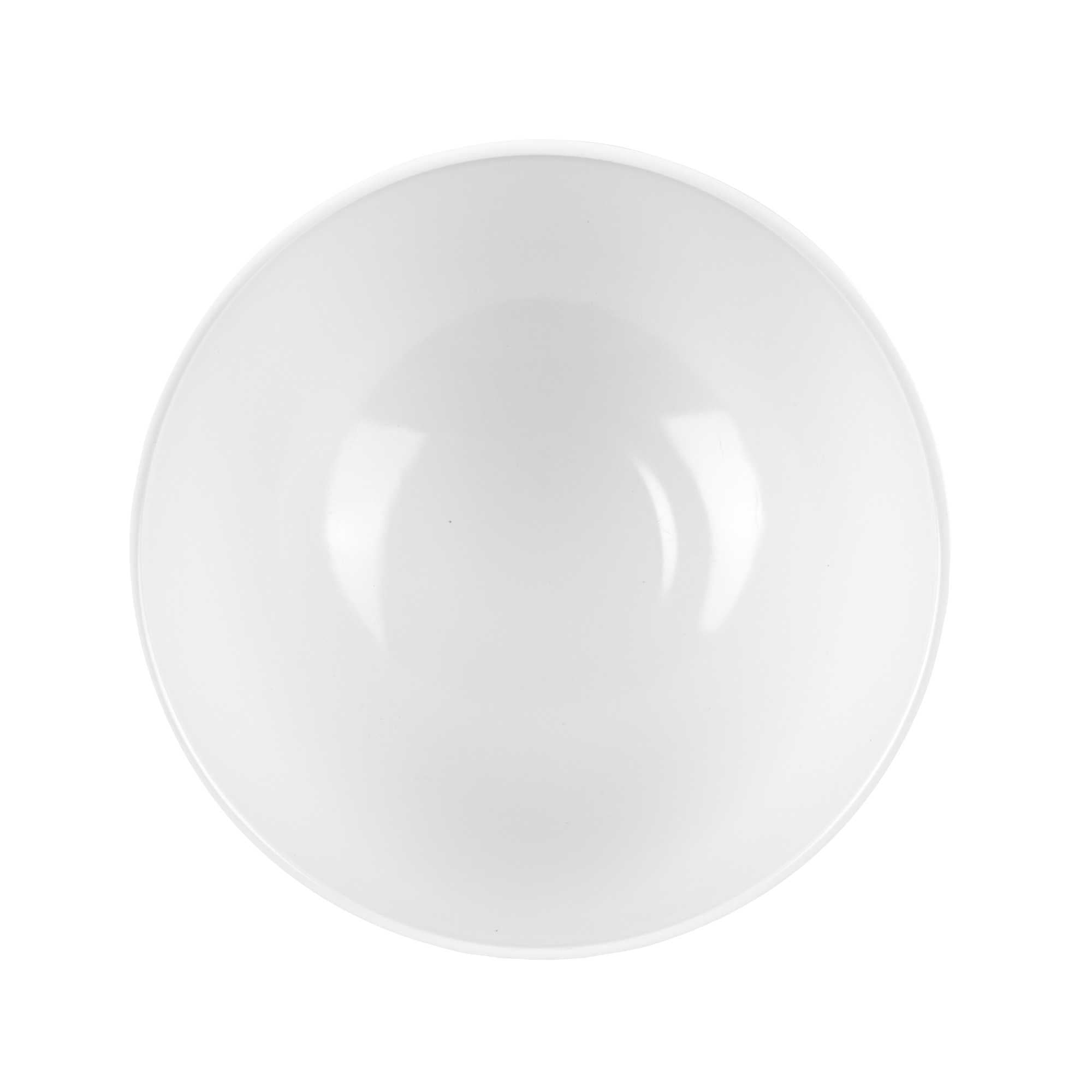 Voga 74 oz Round White Melamine Small Bowl - Slant - 8 1/2" x 8 1/4" x 6 3/4" - 2 count box