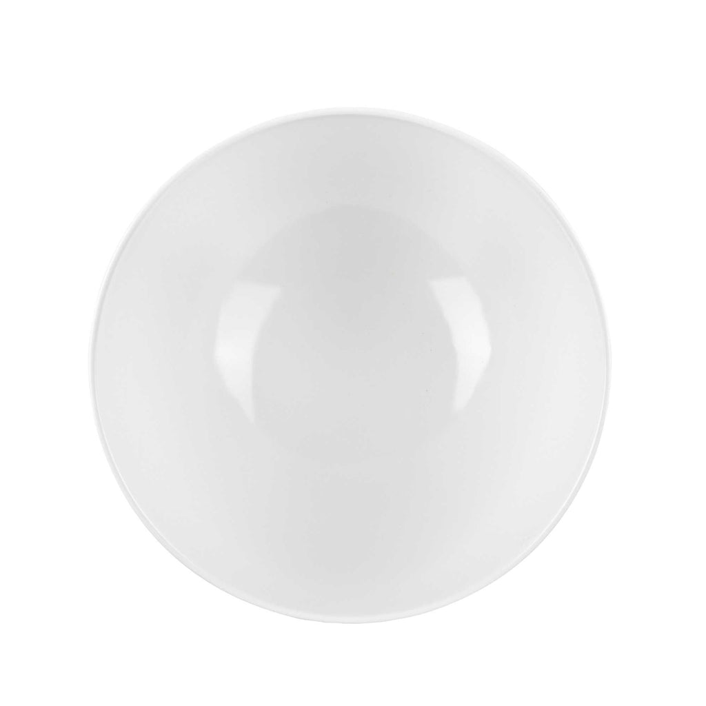 Voga 101 oz Round White Melamine Large Bowl - Slant - 10" x 9 3/4" x 7 3/4" - 2 count box