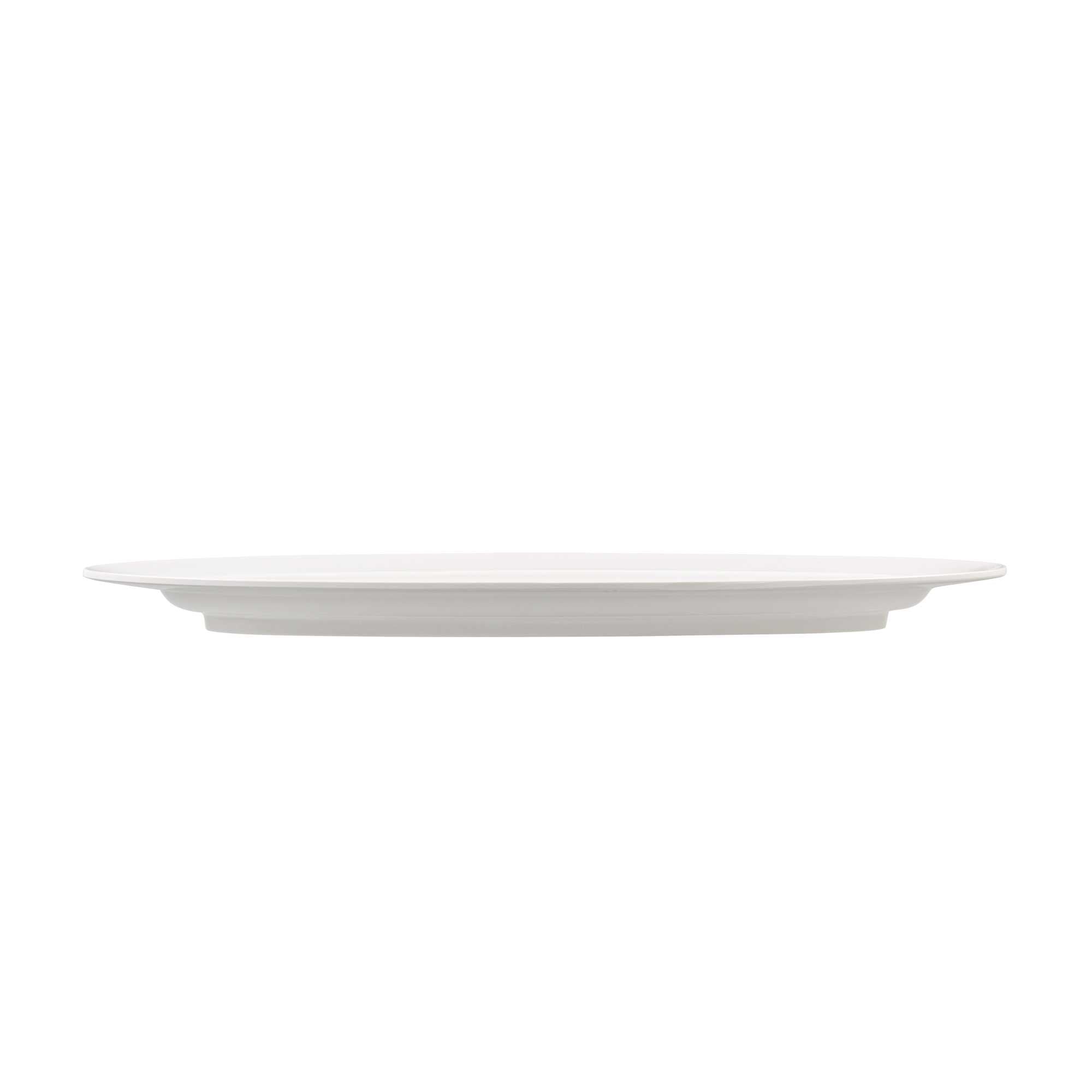 Voga Oval White Melamine Serving Plate - 23" x 9" x 1 3/4" - 2 count box