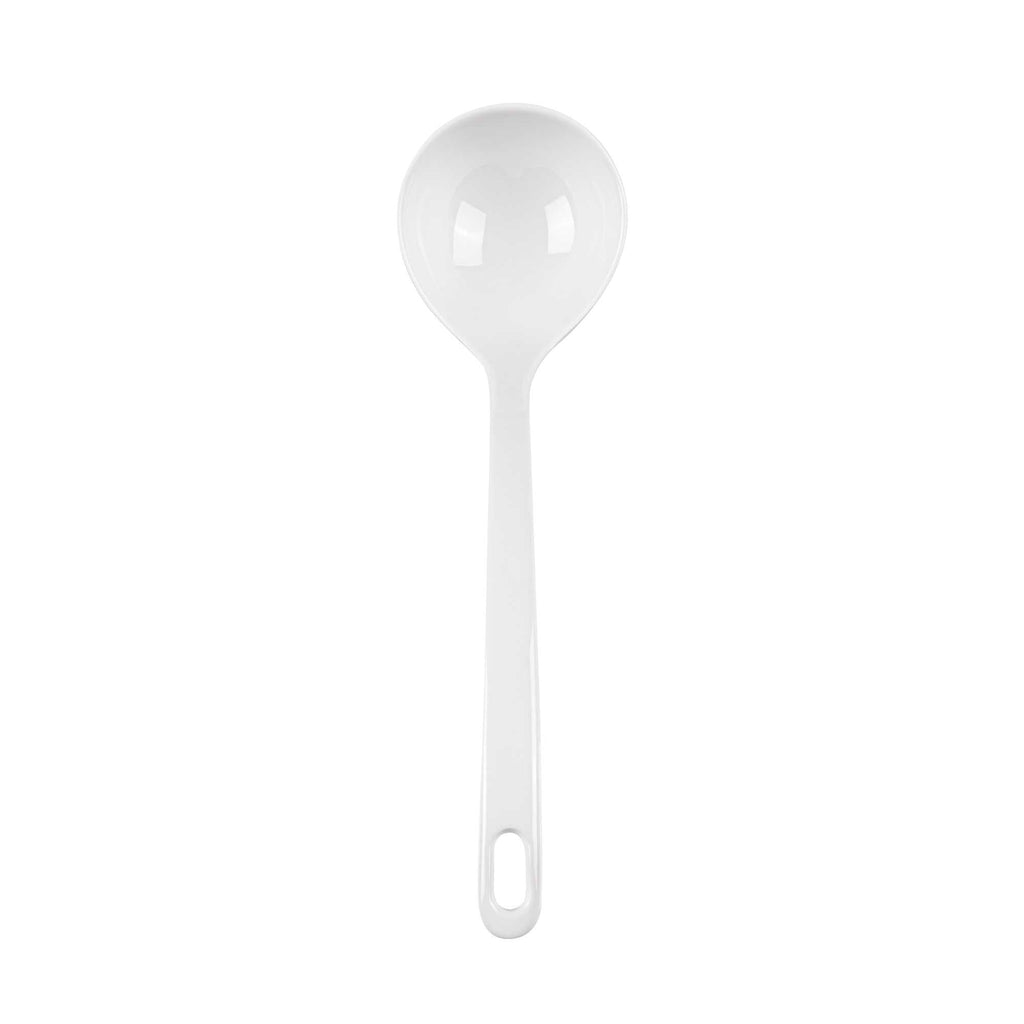 Voga 3 oz White Melamine Ladle - 10 1/2" x 2 1/4" x 2 1/4" - 10 count box