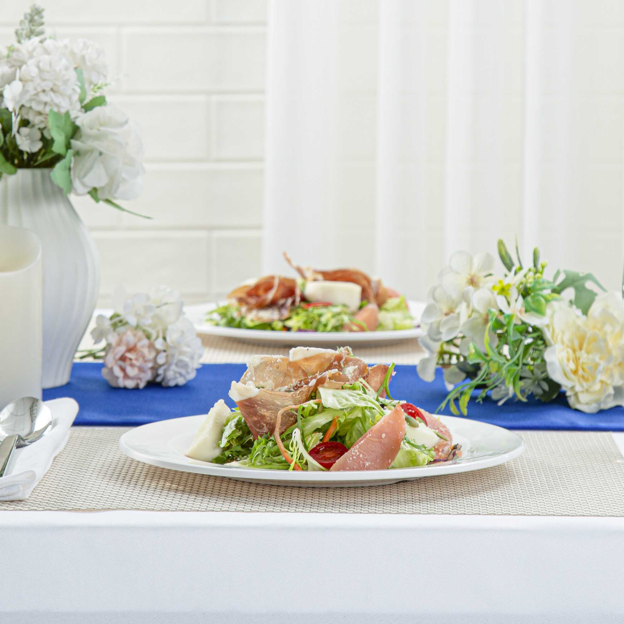 Voga Round White Melamine Large Plate - Classic, Rimmed - 10" x 10" x 3/4" - 10 count box