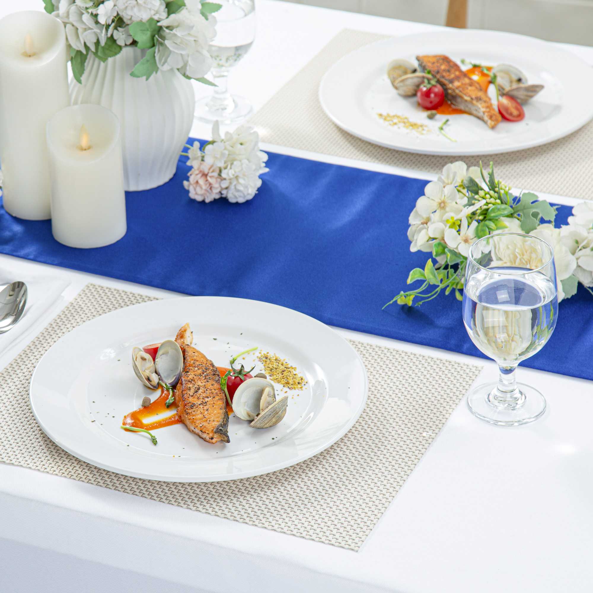 Voga Round White Melamine Extra Large Plate - Classic, Rimmed - 12" x 12" x 3/4" - 10 count box