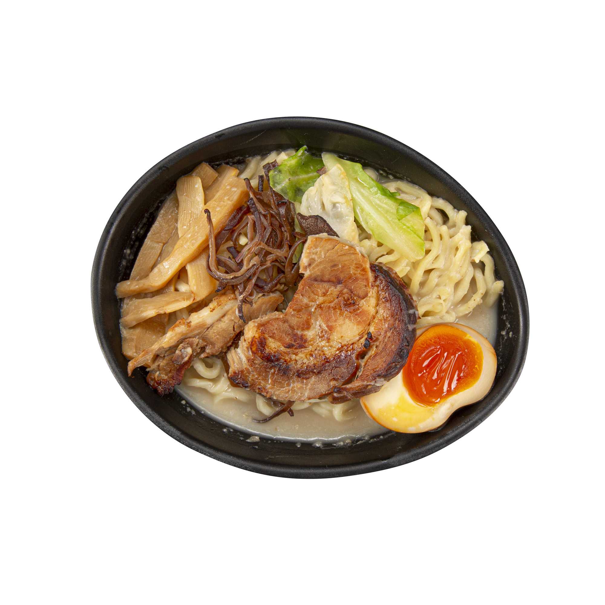Voga 15 oz Round Black Melamine Freeform Small Bowl - Japonais, Black Stone - 7" x 5 1/2" x 2 1/2" - 2 count box