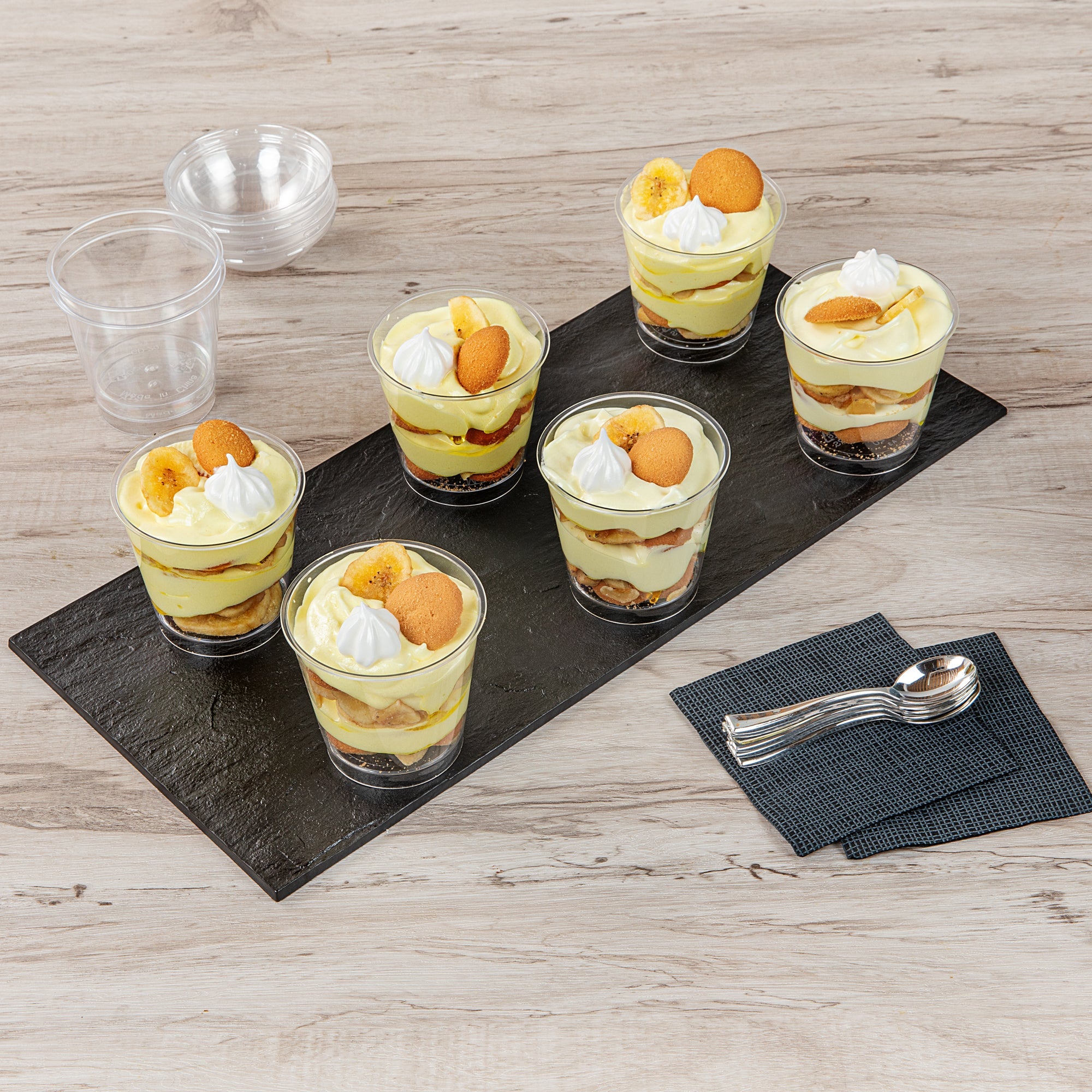 Mini Serve 6 oz Round Clear Plastic Dessert Cup - 3'' x 3'' x 2 3/4'' - 100 count box