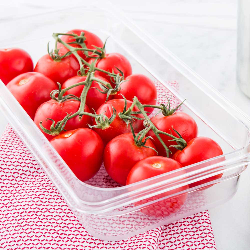 Met Lux Rectangle Clear Plastic 1/3 Size Cold Food Storage Container - 2.5" Depth - 1 count box
