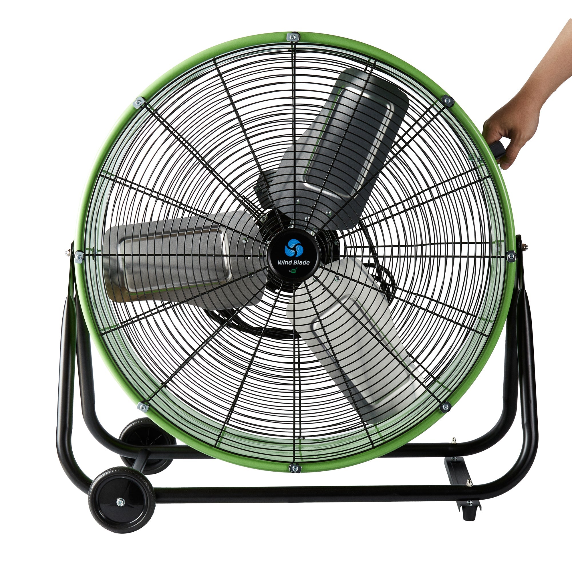 Wind Blade 2-Speed Portable Direct Drive Industrial Drum Fan - Tilt Head, 1/3 HP, 7,700 CFM - 24" - 1 count box