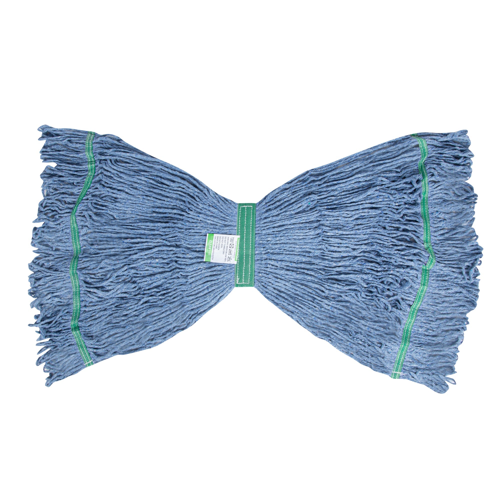 Clean Tek Professional 16 oz Blue Cotton Blend Heavy Duty Wet Mop Head - with 1 1/4" Headband- 1 count box