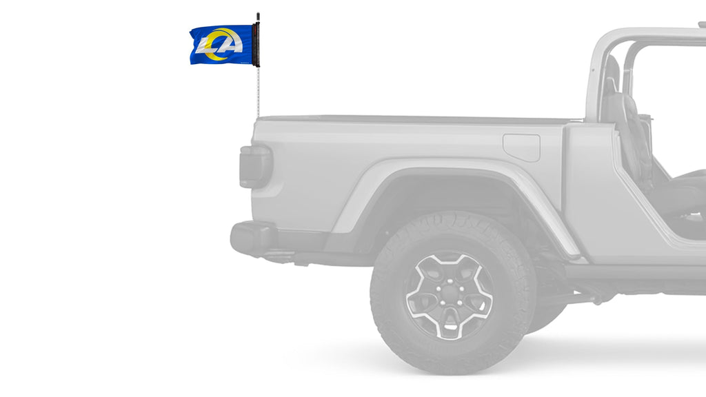 Los Angeles Rams 11"x17" Forever Wave Flag for Jeep Wrangler YJ 1986-1995