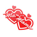 Mama Glittered Resin Heart Message Dangle Earrings