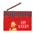Oh Deer Letter Reindeer Christmas Pouch Bag
