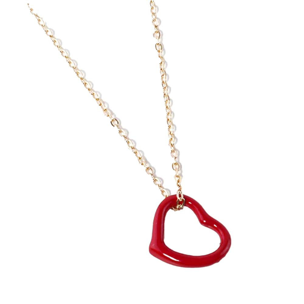 Open Heart Pendant Necklace