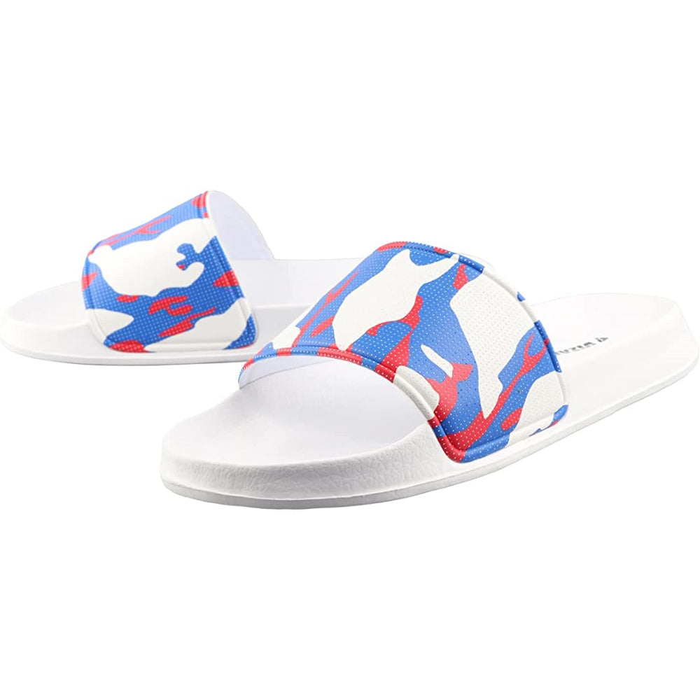 Adult Camo Soccer Slide Sandals - White | Vizari Sports