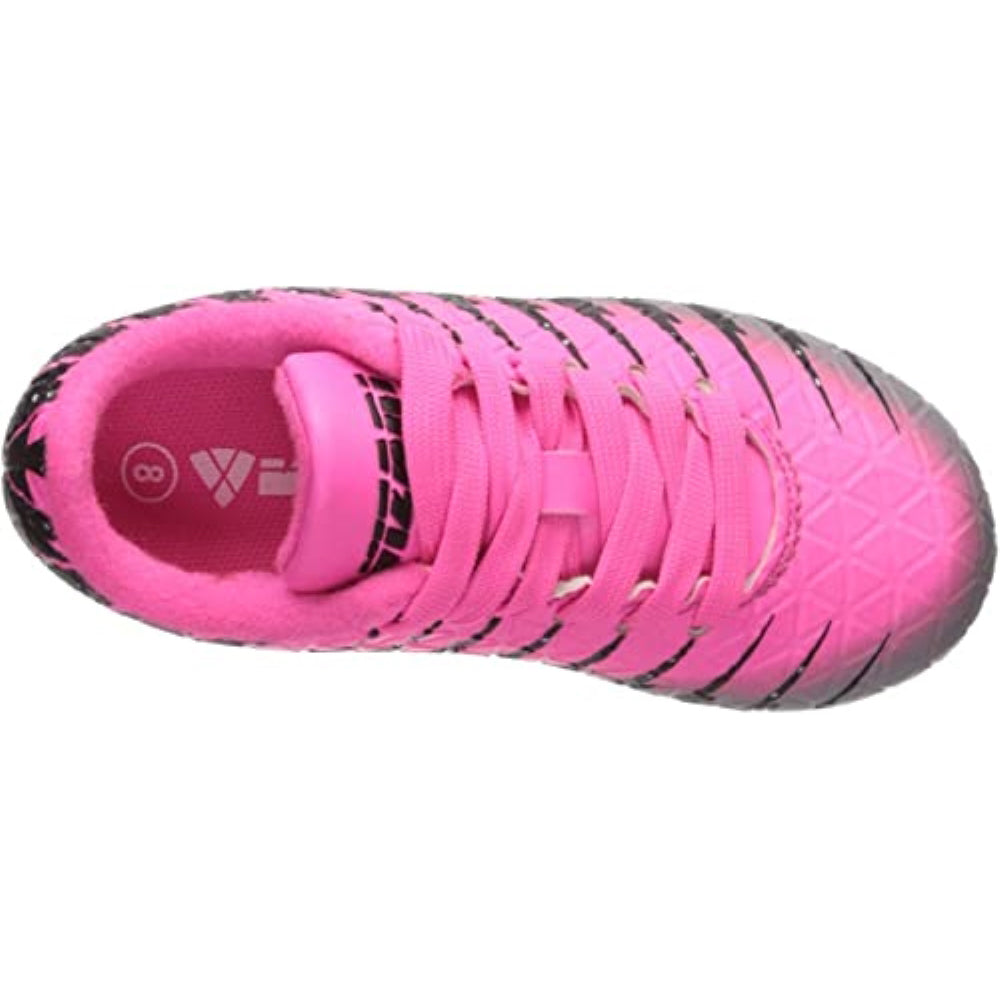 Bolt Kids Firm Ground Soccer Cleats – Pink/Black/Silver