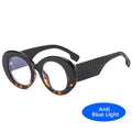 Retro Stripe Yellow Anti Blue Light Glasses For Women