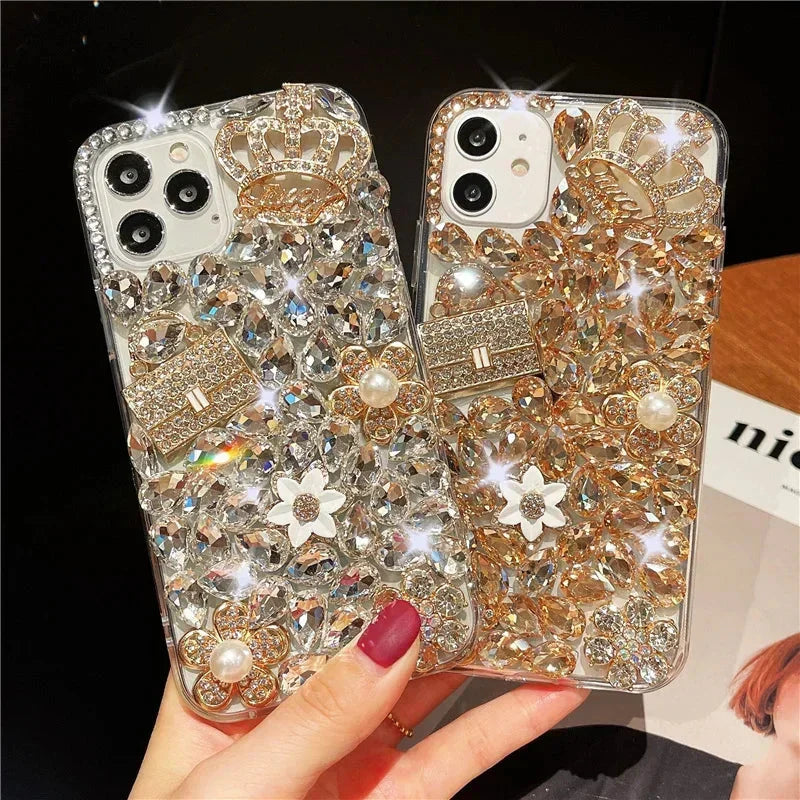 Rhinestone Case For iphone 15Pro 14Plus 13 Mini 12 11Pro.
