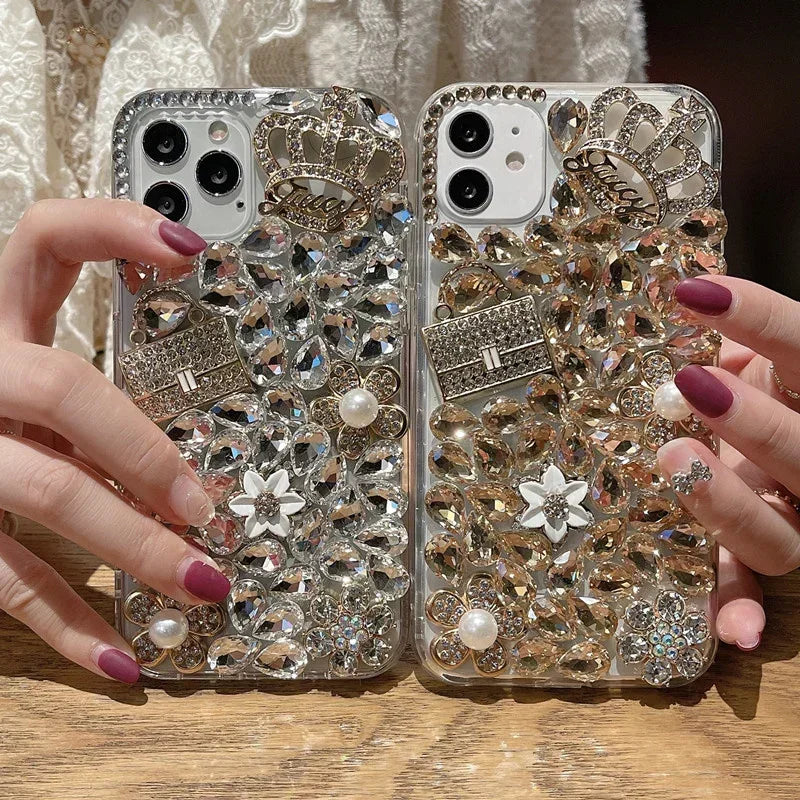 Rhinestone Case For iphone 15Pro 14Plus 13 Mini 12 11Pro.