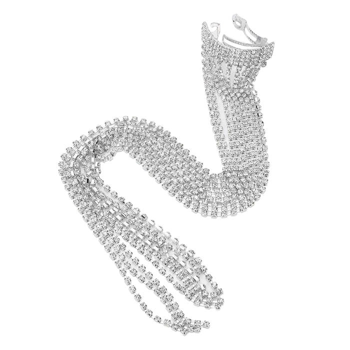 Rhinestone Fringe Barrette