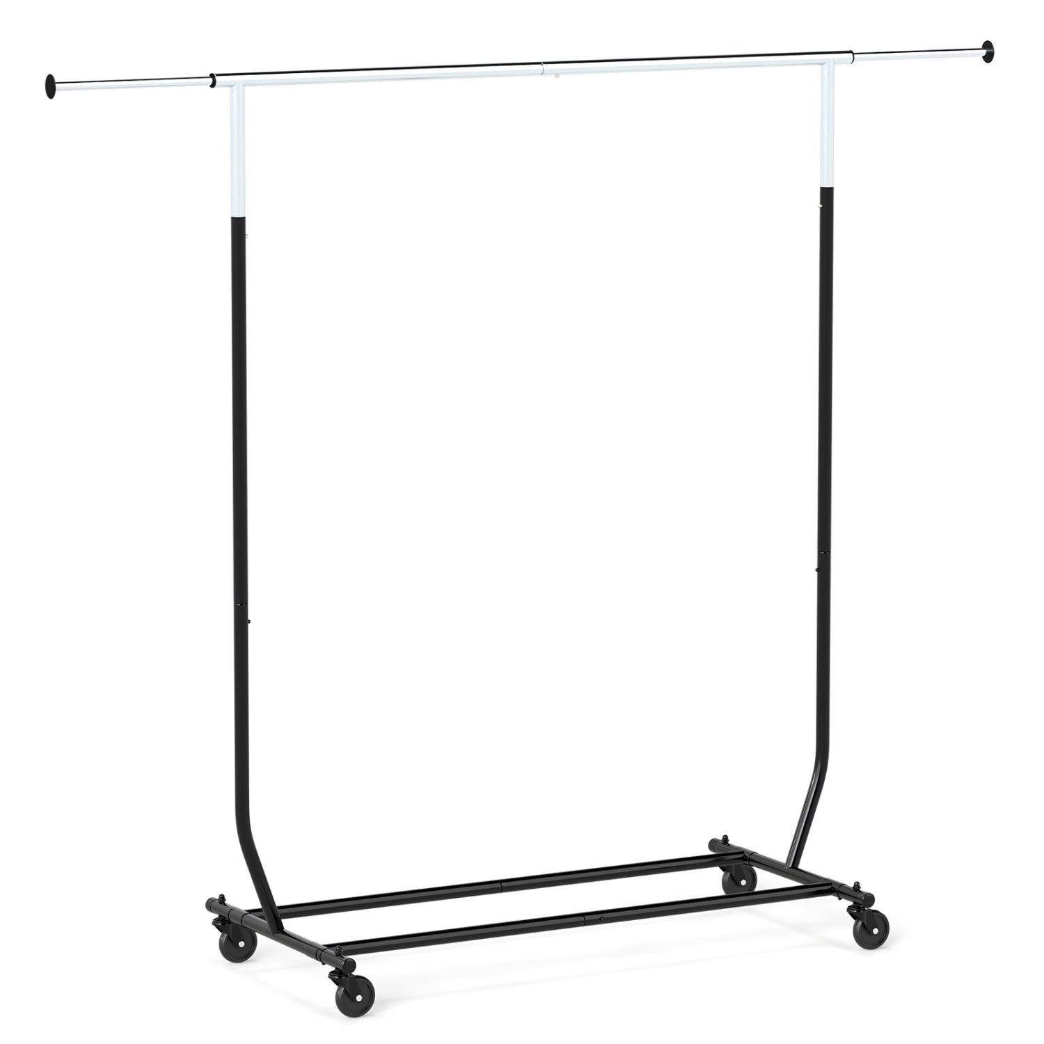 Rolling Clothes Rack Extendable Garment Stand for Hanging Clothes