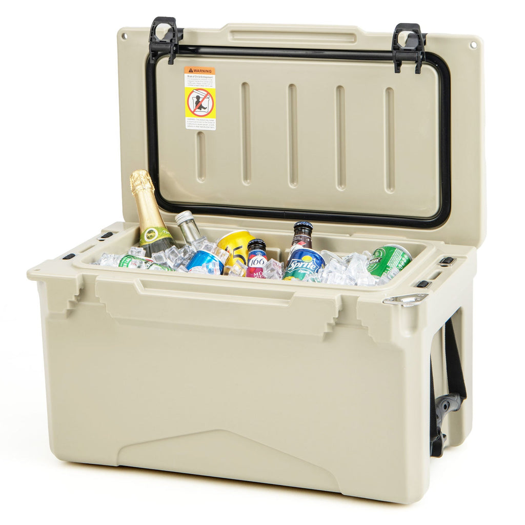 Rotomolded Cooler with Integrated Cup Holders and Bottle Opener