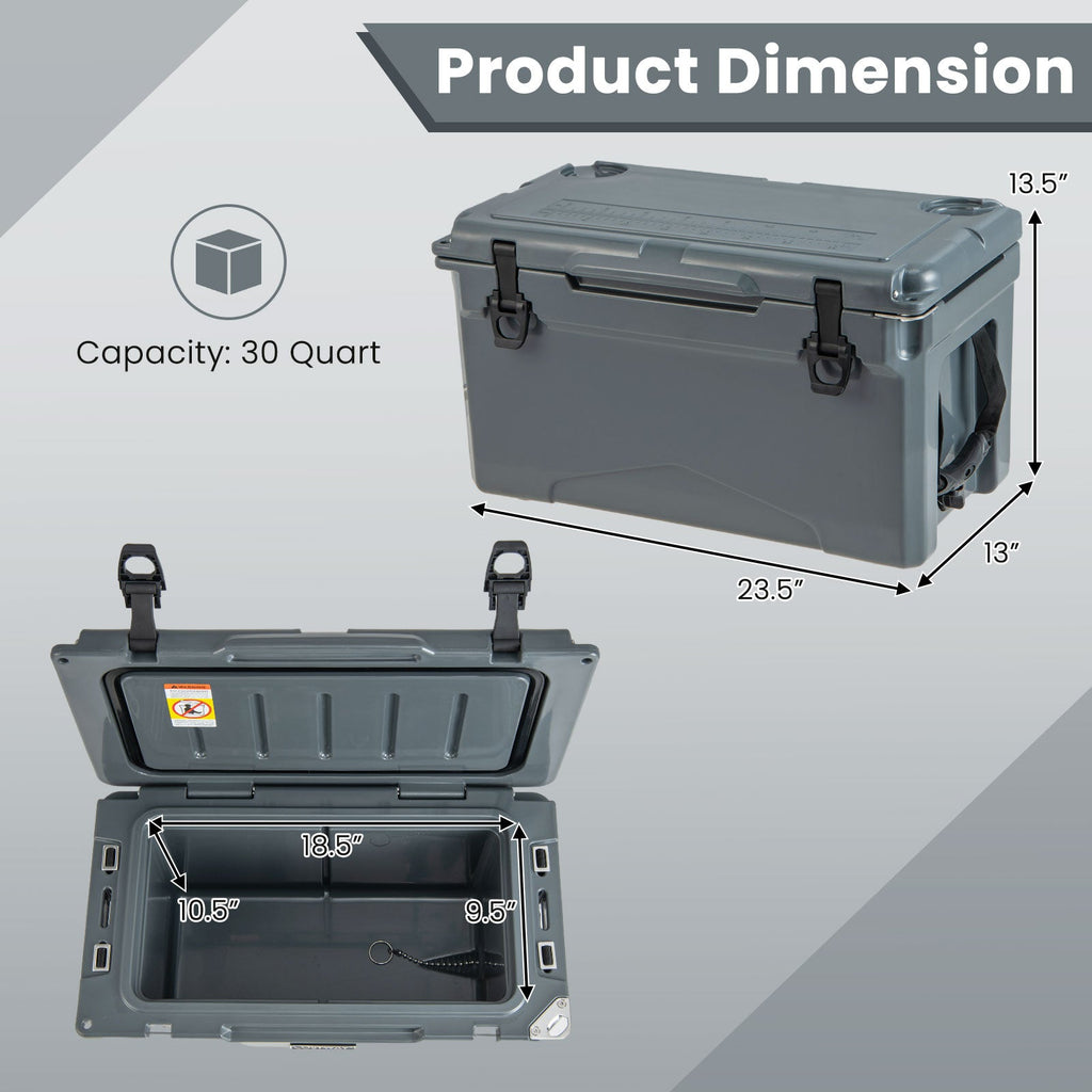 Rotomolded Cooler with Integrated Cup Holders and Bottle Opener