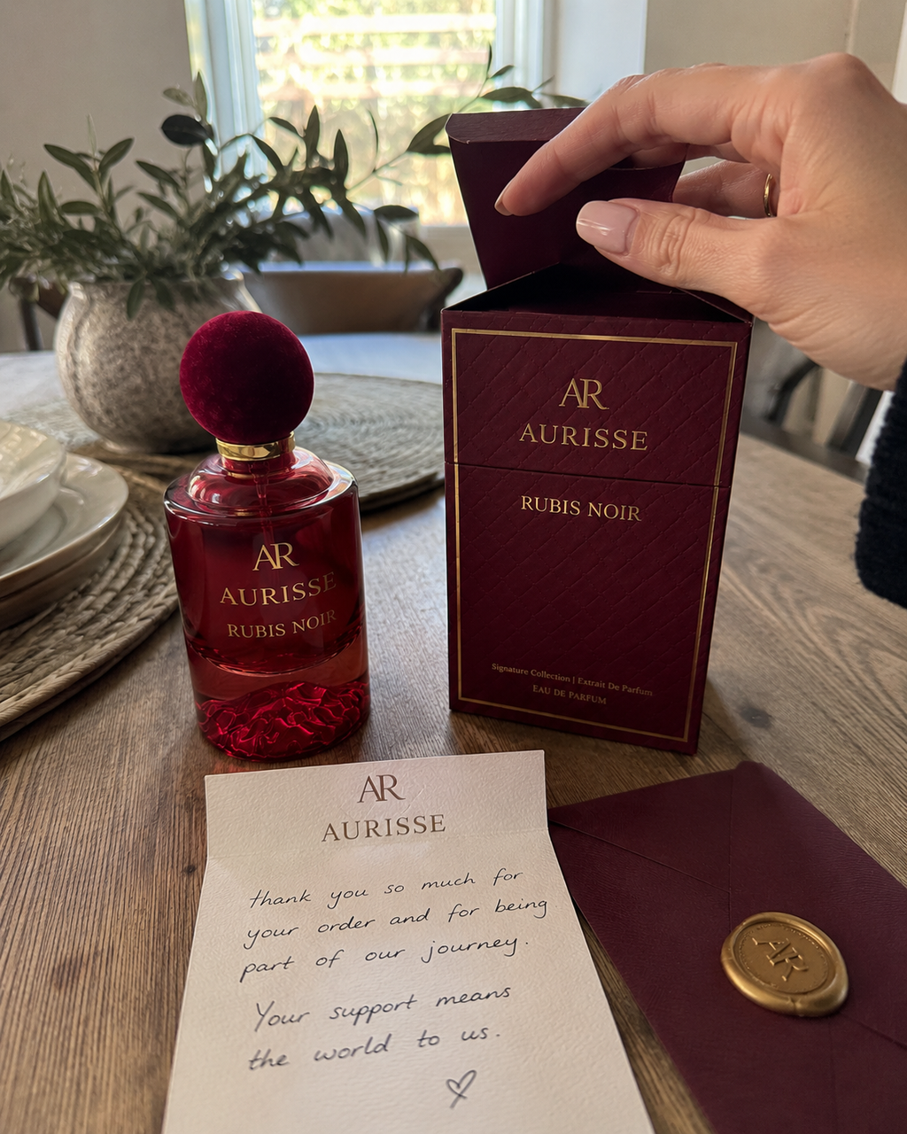 Aurisse Rubis Noir — Floral Amber Extrait de Parfum for Women, 50ml