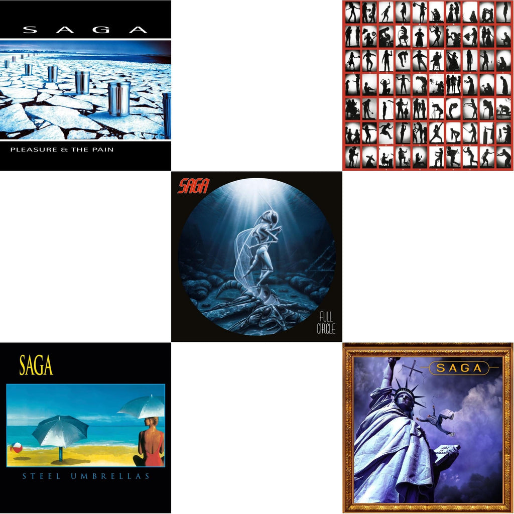 Saga - Pleasure & The Pain & Steel Umbrellas & Full Circle (2021 Reissue) & Beginner's Guide To Throwing Shapes (180G/Remastered) & Generation 13 (2LP)