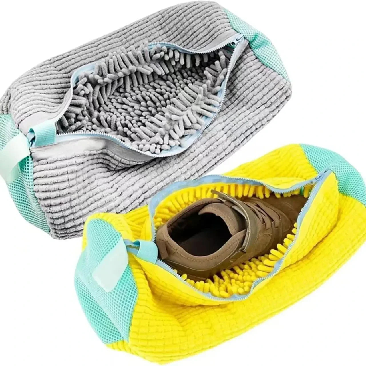 1PCS Wash Shoes Bag Padded Net Laundry Shoes Protector Fluffy Fibers