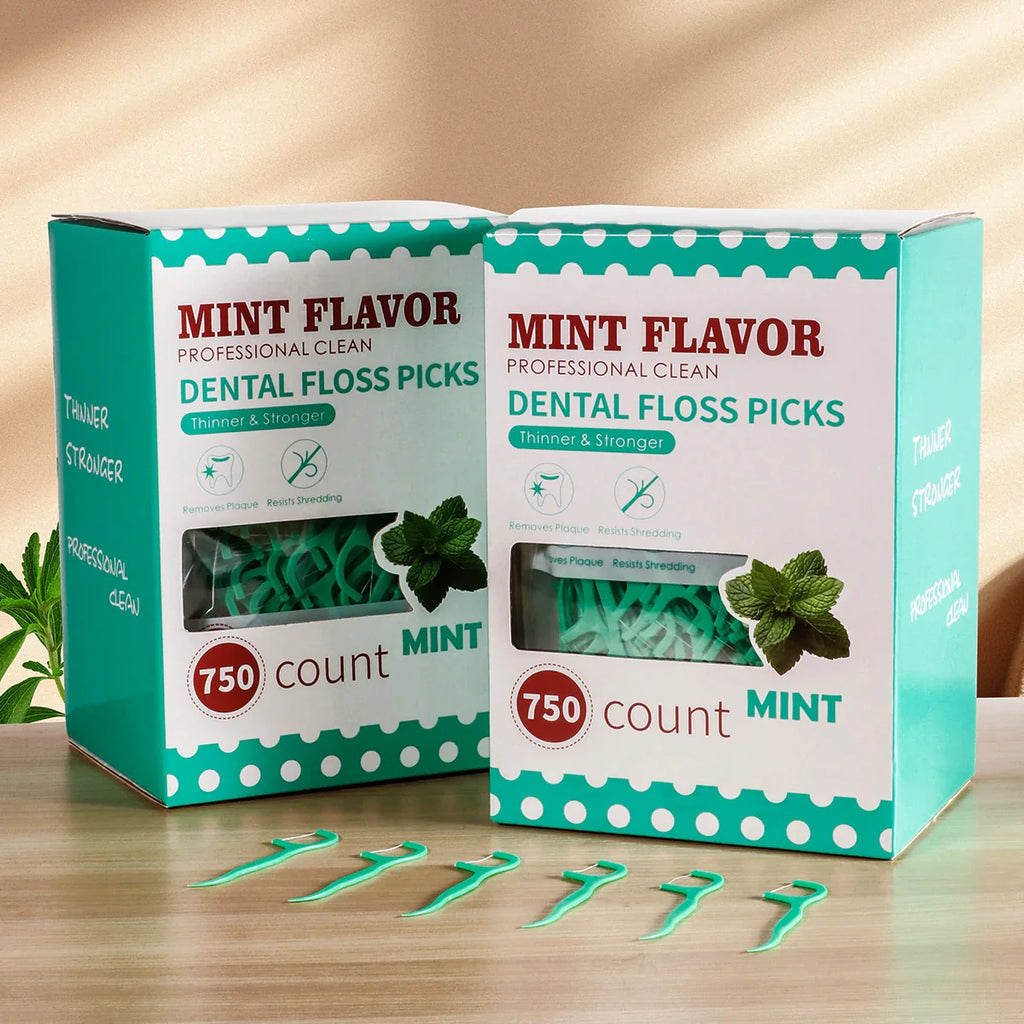 Mint dental floss stick - home portable disposable care dental floss stick - oral care - deep cleaning - interdental cleaning pr