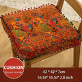 Bohemian Style Square Thickened Floor Pillow, Sofa Cushion - Versatile and Comfortable Seat Pad for Home Decor