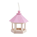 Wooden House Bird Feeder Outdoor Wooden Birds House Hanging Feeding Station Hollow Bird Feeder Food Container for Garden Park