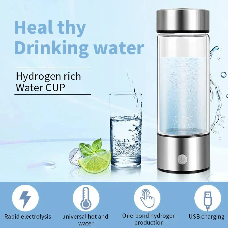 Electric Hydrogen-Rich Water Cup Antioxidant Lonizer 420ml