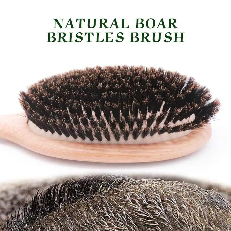 BOOMSLIFE Boar Bristle Hair Brush Women Combs for Hair Wood HairBrush Detangle Straightener Brush Hair Comb Barber Accessories