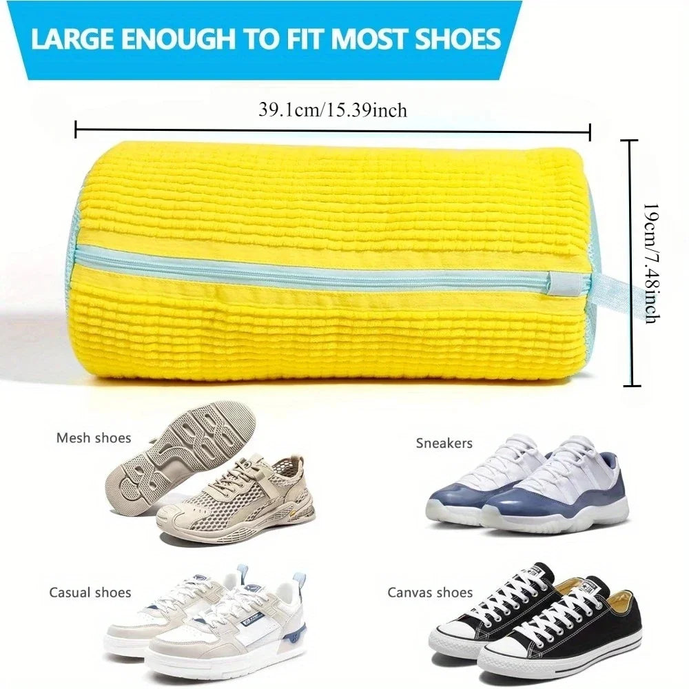 1PCS Wash Shoes Bag Padded Net Laundry Shoes Protector Fluffy Fibers