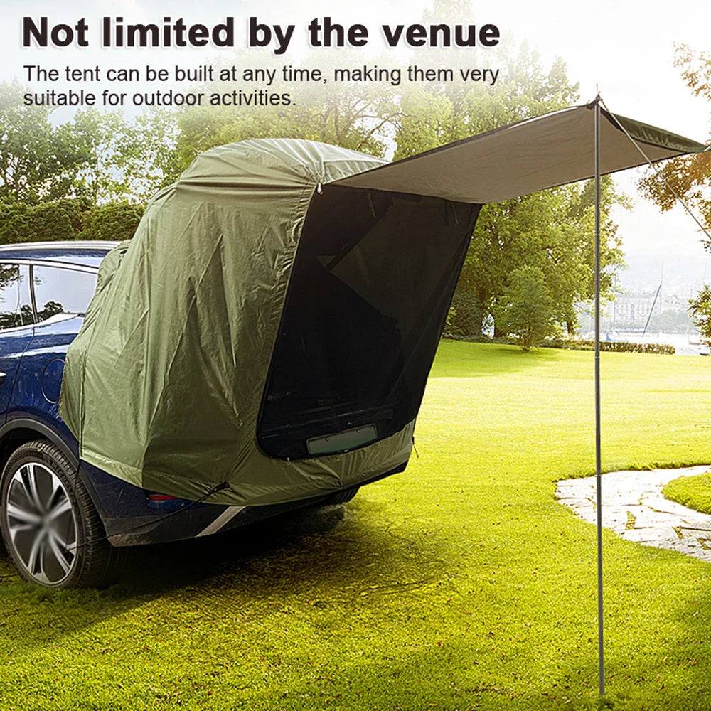 Outdoor Car Rear Tent With Canopy Rainproof For Picnics
