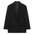 HXAO Blazer Women Double Breasted Pocket Women's Jacket 2025 Long Sleeve Casual Blazers Woman Chic Office Wear Ladies Coat