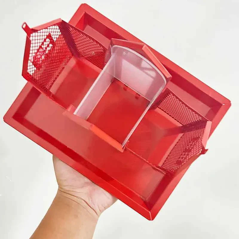 Outdoor Hanging Bird Feeder Iron Rain/Wind-Proof Bird Feeder Outside Garden Yard Large-Capacity Birds Food Feeders Pet Supplies