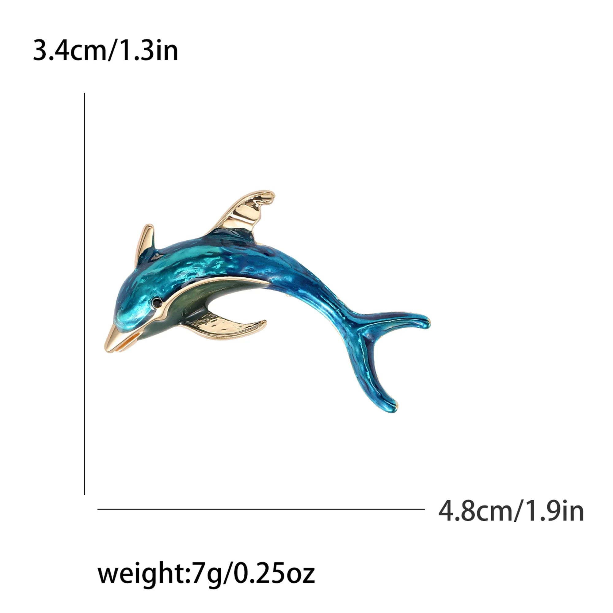 Beaut&Berry Beautiful Dolphin Brooches for Women Unisex Animal Pins Casual Party Accessories New Year Gifts Friends Decoration