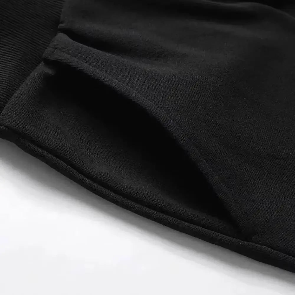 Chinese Pure Cotton Mens Black Harem Pants New Goku Print Loose Fit Autumn Casual Trousers Extra Large Size High Quality