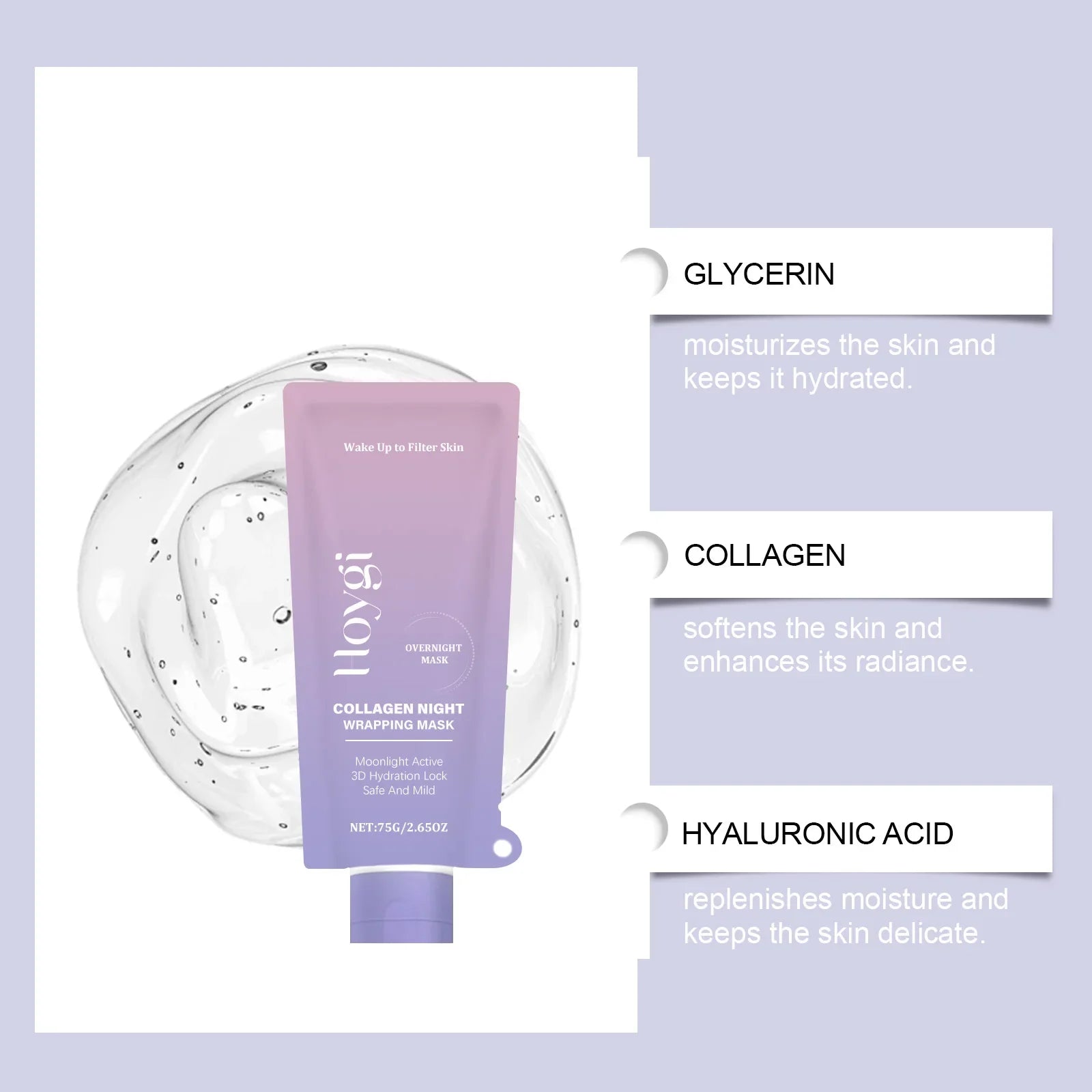 Korean Skincare Collagen Peel Off Facial Mask,Instant Glow&Glass Skin,Pore Cleansing&Firming,Smooth Fine Lines&Removes Impuritie