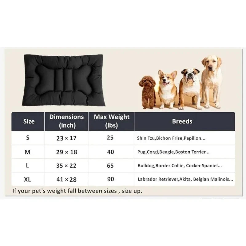 Chew Proof Anti Dog Bed For Medium Large Dogs Waterproof Washable Durable Dog Crate Pad Non Slip Sturdy Kennel Sleeping Pet Mat