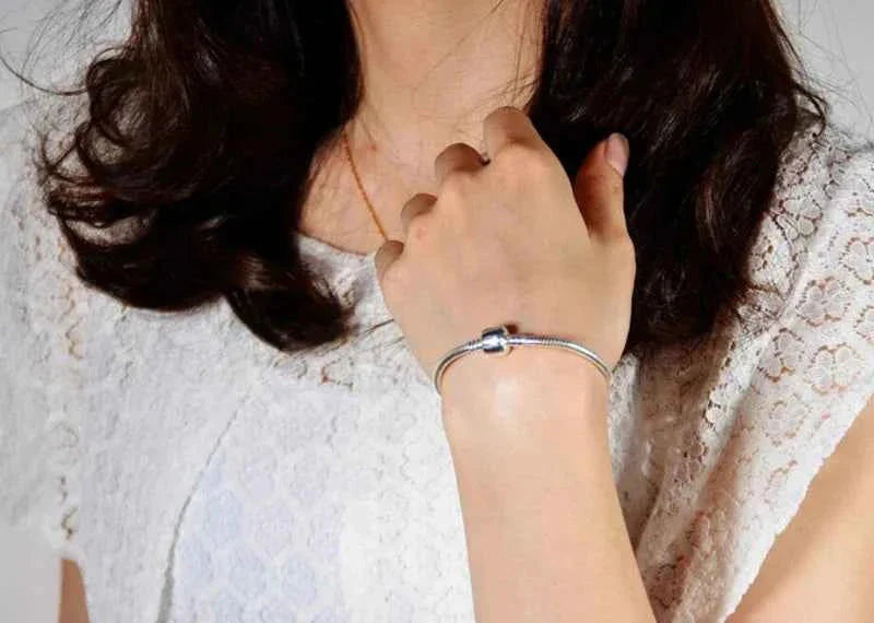 Handmade Original Fine Jewelry Charm Bracelet Soft Smooth Snake Bone Bracelets Women