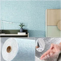 Self-Adhesive 3D Linen Foam Wall Sticker PVC Moisture-proof Wallpaper for Living Room Bedroom Bathroom dormitory Home Decoration