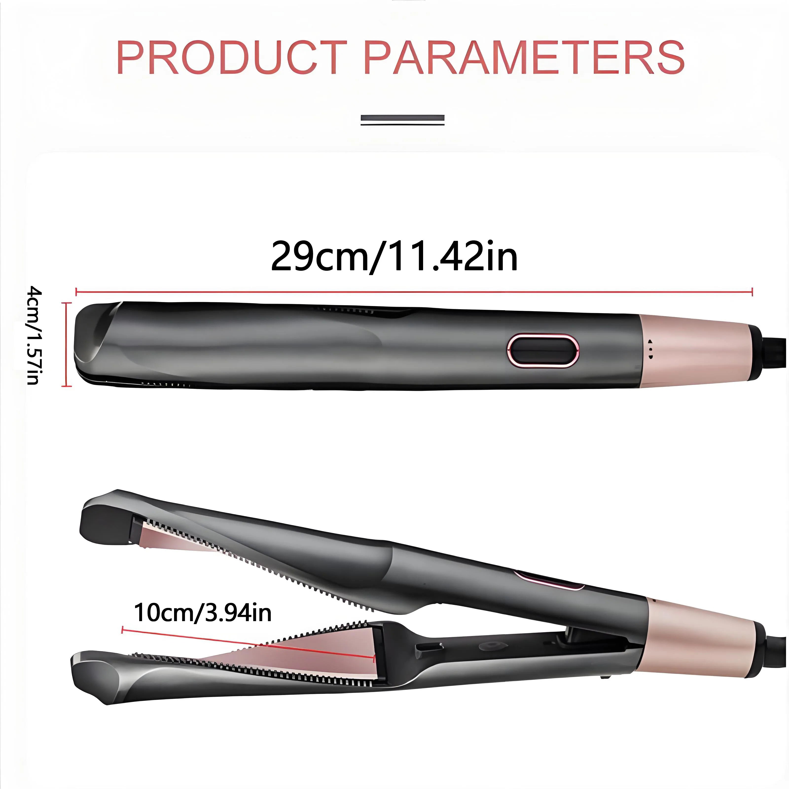 2026 New Hair Straightener Curler 2 in 1 Negative Ion Fast Heating Styling Iron Professional Flat Iron Curling Tool Home Travel