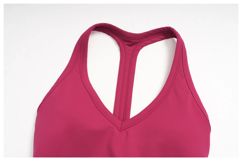 Women Yoga Sports Bra High Strength Gym Tank Top Push-Up Workout Bra Fitness Vest Comfortable Naked Feeling Gym Bra Fitness Bra