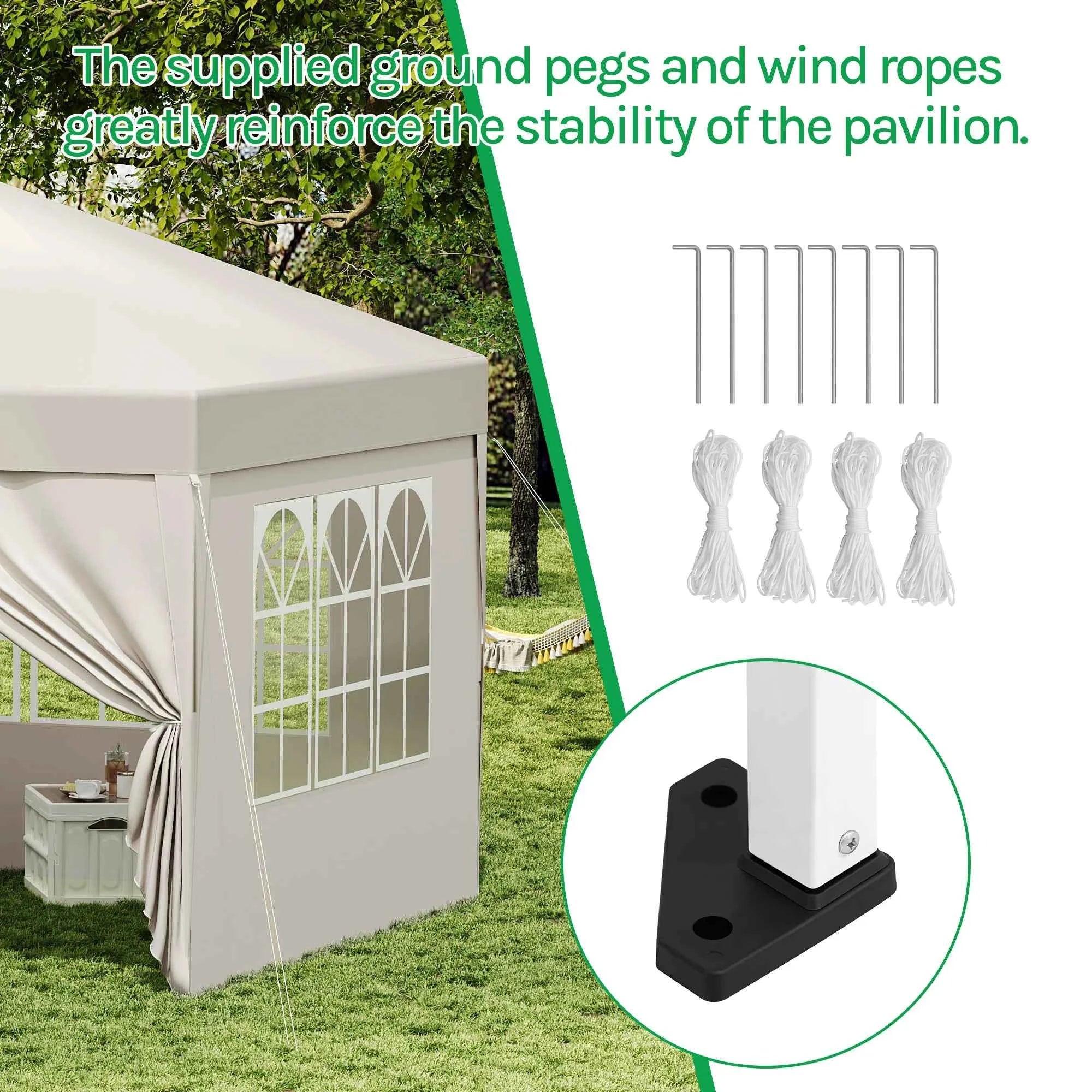 Pop Up Folding Gazebo Garden Gazebo Marquee Pergola Waterproof Windproof UV Protection party tent for Garden Camping Beach BBQ