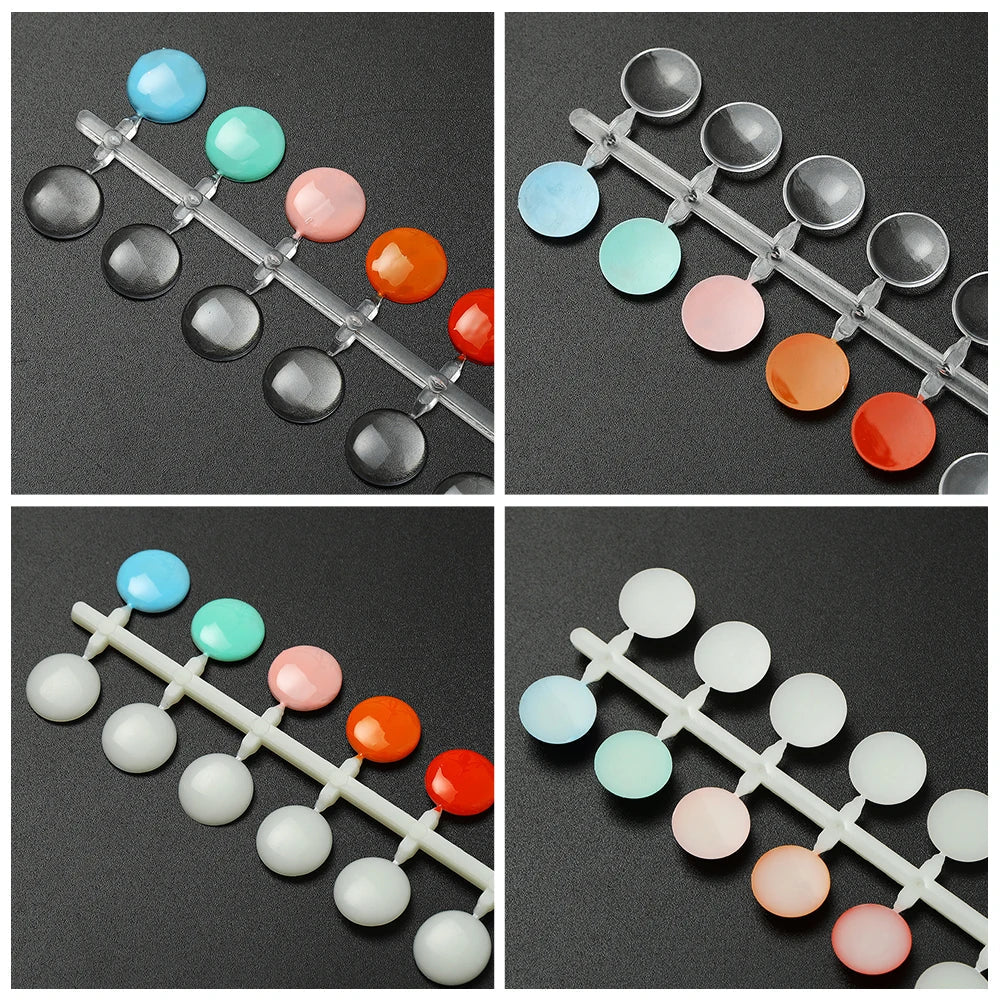 TP 120pcs Nail Polish Display Table With Stickers Polka Dot Color Card Nail Display Board Clear/Nature Color Card Nail Art Tools