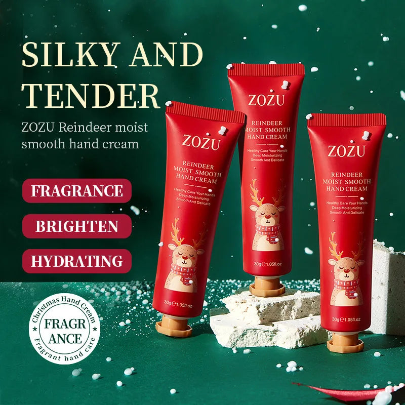 5pcs/Set ZOZU Christmas Hand Cream Sets Moisturizing Refreshing Handcream Nourishing Beauty Hands Creams Skin Care Products