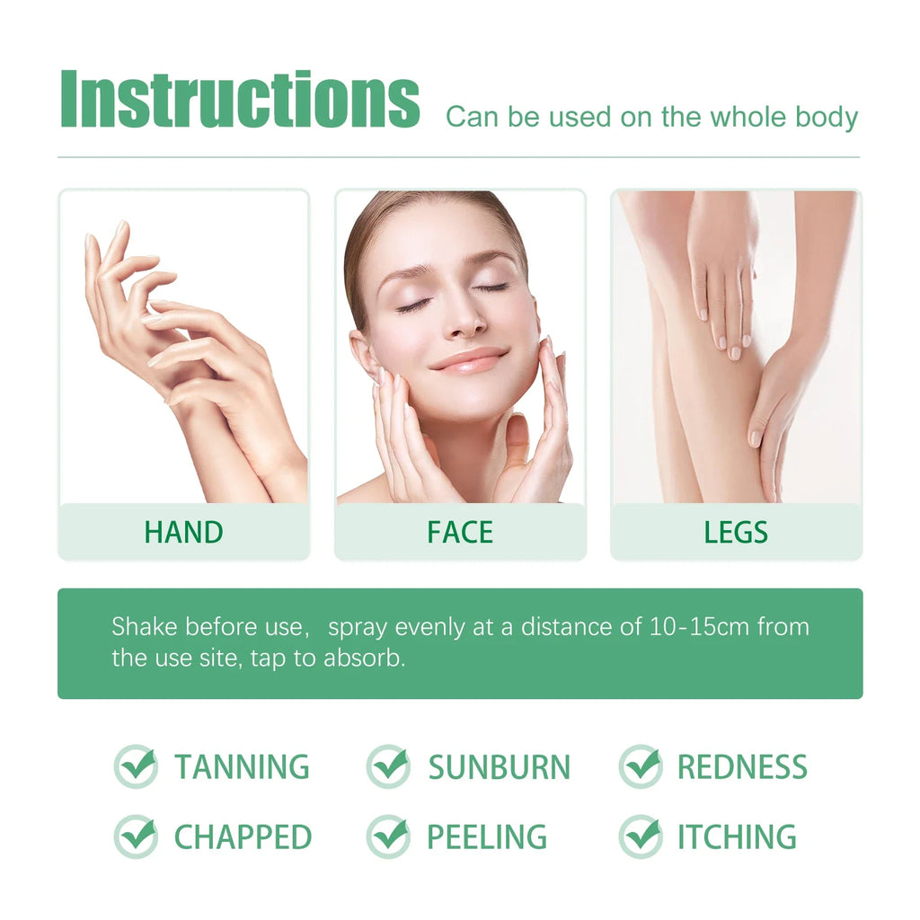 OUOHE Aloe Vera After-Sun Repair Gel Deeply Hydrates and Refreshes the Skin Relieves Post-Sun Redness Repairs and Moisturizes