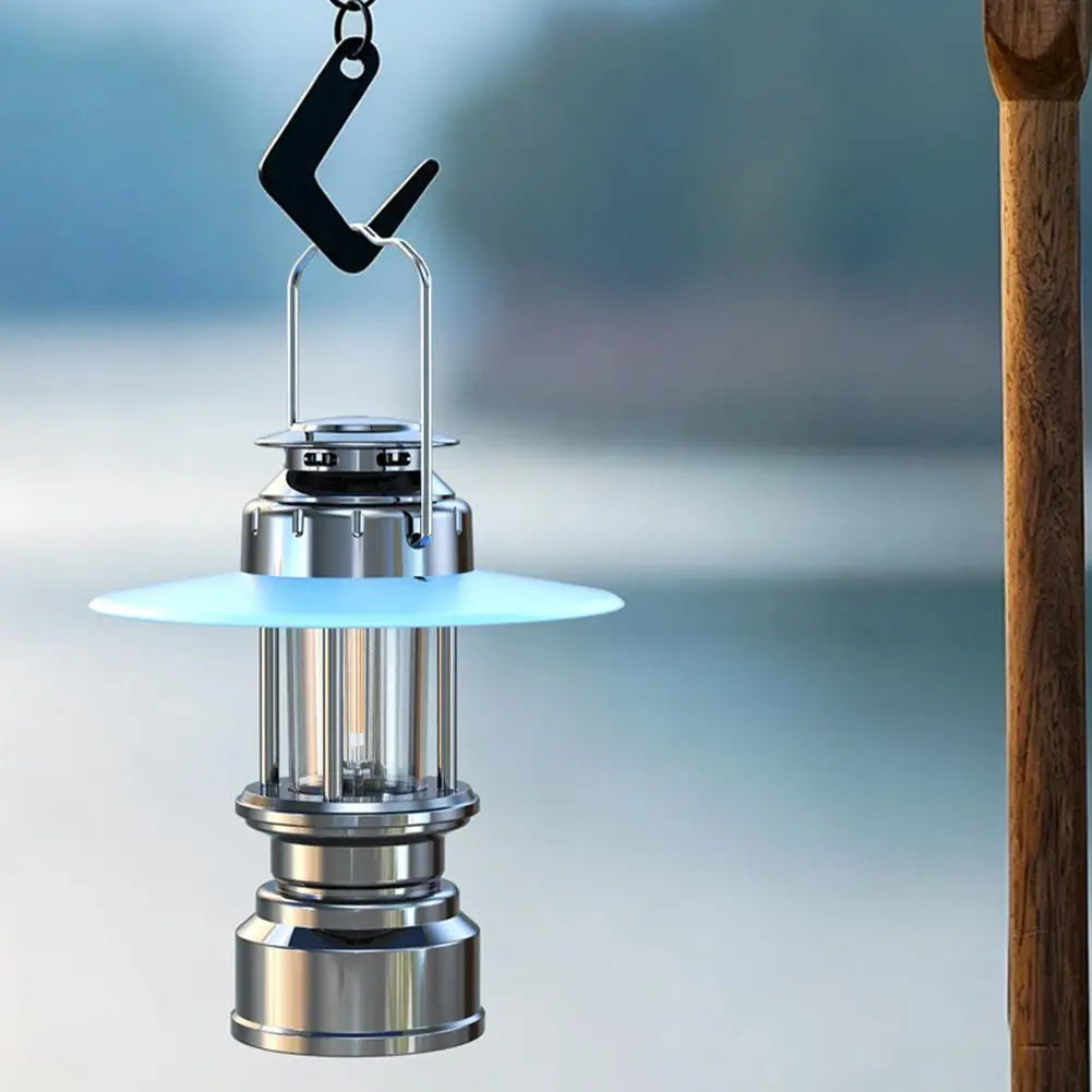 Retro Camping Lamp Warm Flame Ambient Light Portable Handheld Emergency Charging Lamp Outdoor And Hiking Flashlight